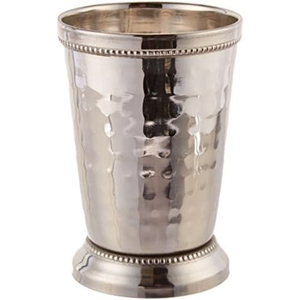 Gobelet classique plaqué argent avec base perlée, tasse en métal réutilisable pour cocktail, cadeau, articles de bar, tasses tulipes faites à la main - Product Image 5