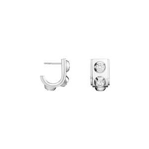 Lab Grown Diamond Earring Cut Arc Rivet Geometric Small <b>Huggie</b> Pair Unisex Wholesale14K 18K <b>Gold</b> Plated Half Hoop Earrings - Product Image 3
