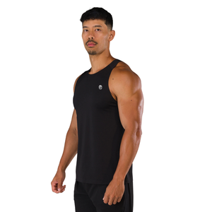 Camiseta Deportiva sin Mangas para Hombre, Color Negro, Corte Ajustado, para Entrenamiento, Fitness, Deportes, Venta al Por Mayor OEM - Product Image 4