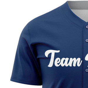 Camiseta Deportiva de Béisbol Personalizada para Hombre, Color Azul Marino, con Botones, Transpirable, Uniforme de Equipo de Softbol, para Juegos - Product Image 4