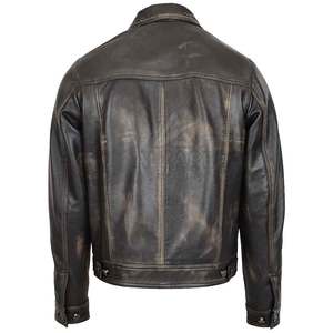 Casual Leather <b>Trucker</b> Winter <b>Jacket</b> Durable Stitching With Relaxed Fit For Daily Wear <b>Trucker</b> <b>Jacket</b> - Product Image 2
