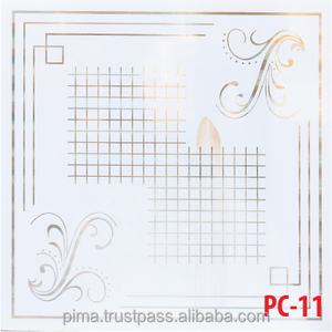 Paneles de Techo de PVC con Estampado en Caliente, Materiales de Decoración de Interiores, Placas Acústicas para Techo, Techos Artísticos de PVC Virgen, Película Brillante - Product Image 5