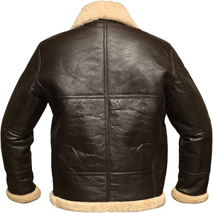 <b>Men</b> <b>Leather</b> Bomber <b>Jacket</b> Durable <b>Leather</b> Finish Soft Inner Lining Perfect For Casual Lifestyle And Outdoor Use - Product Image 2