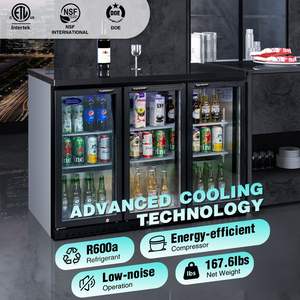 Refrigerador Comercial ORIKOOL con Barra de Exhibición, 53 Pulgadas, 3 Puertas de Vidrio, Enfriador de Bebidas con Capacidad para 480 Latas, para Vino y Cerveza - Product Image 6