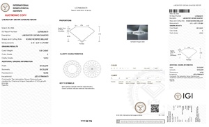Diamant de laboratoire CVD de 1,00 carat, couleur E, clarté VVS2, avec certificat IGI, taille portugaise, pour collection nuptiale - Product Image 2