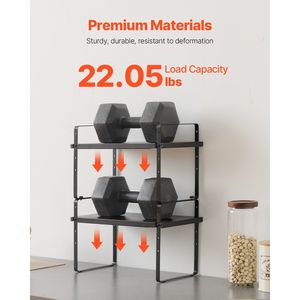 Organizador de Gabinete de Cocina Ajustable de 2 Niveles, Estante de Almacenamiento Extensible para Encimera, Organizadores Apilables y Elegantes para Encimera - Product Image 5