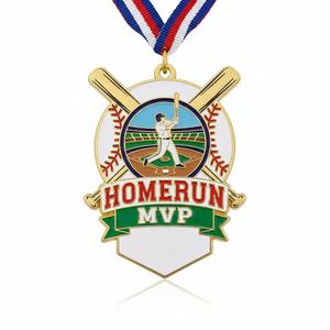 Medalla de Béisbol de Zinc con Esmalte Suave Personalizada, Premio Guante de Oro MVP para Eventos Deportivos, con Impresión UV - Product Image 5