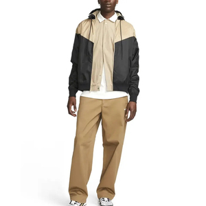 Blouson Bomber Homme Grande Taille Hiver Décontracté Léger Col Montant à Capuche Imperméable Respirant Coupe-Vent en Tissu Toile Léger - Product Image 2