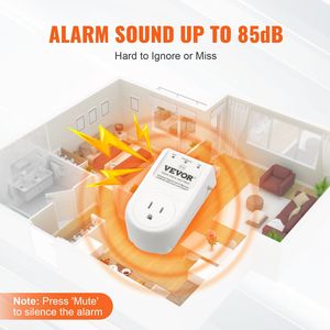 Bomba de sumidero extendida para interiores/exteriores de 16.4 pies con alarma de nivel de líquido dual alto/bajo y sonido de 85dB para tanques sépticos con nivel de agua alto - Product Image 5