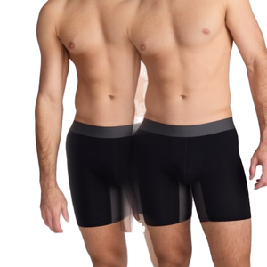 Ropa Interior Masculina, Calzoncillos Boxer Elásticos de Algodón y Spandex, Transpirables, Ecológicos, de Cintura Alta, Tejido de Punto, Calidad Premium, para Uso Diario - Product Image 1
