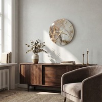 Logo Kustom Lengkap dari India - Jam Dinding Jarum Resin Epoxy Art Deco yang Dapat Disesuaikan untuk Dekorasi Rumah, Kantor, dan Ruang Tamu dari India