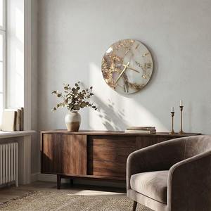 Reloj de pared Art Deco de resina epoxi personalizado con logotipo completo de la India - Decoración para el hogar, la oficina y la sala de estar, hecho en India - Product Image 3