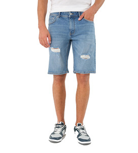 Pantalones Cortos de Mezclilla Negros para Hombre, de Pierna Recta, Rotos y Desgastados, de Algodón, Casuales, para Verano, de Cintura Media, con Dobladillo Reforzado, Transpirables, Estilo Urbano - Product Image 4