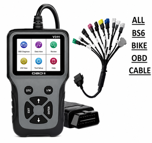 สายเคเบิล OBD รุ่นมาตรฐาน BS6 สำหรับเครื่องสแกน V311 II รุ่นที่ 11 พร้อมหัวต่อ |   เครื่องอ่านโค้ดสำหรับรถจักรยานยนต์ทุกประเภท - Product Image 2