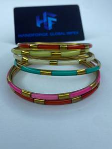 Wholesale Handmade <b>Resin</b> Brass Bangles Supplier & Exporter-Handforge Global Impex Ethnic Women's Party Jewelry - Product Image 5