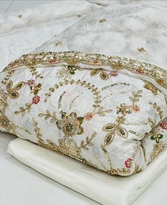 Wholesale Luxury Beaded Lace Fabric Embroidery <b>Sequin</b> Mesh Fabric Bridal Wedding Dress Party Wear <b>Material</b> - Product Image 4