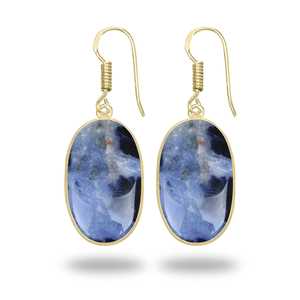 Boucles d'oreilles en Sodalite pour Femme, Bijoux Tendance en Pierre Précieuse, Cadeau pour Amie, Vente Chaude, Sodalite Bleue Naturelle, Vente en Gros Abordable - Product Image 3