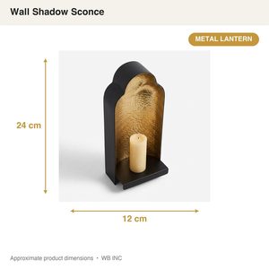 Handmade 24 cm Matte Black Brass Candle Lantern Hammered Reflector <b>Wall</b> <b>Sconce</b> for Home Decor Hotels and Weddings - Product Image 6