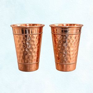 Vaso de Cobre Hecho a Mano, Ecológico, con Relieve, Diseño Vintage, Portátil, para Fiestas en Casa, Bodas - Product Image 3