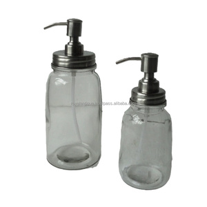 Bon verre Mason pot en acier inoxydable distributeur de savon liquide verre Marson pot distributeur de savon maison cuisine verre distributeur de savon - Product Image 6
