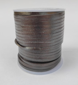 Directo de fábrica, venta al por mayor, cordones de cuero planos personalizables, dijes de bolsa para accesorios y componentes de joyería DIY, joyería de cuerda - Product Image 3