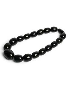 Collar Clásico de Perlas Naturales con Cuentas de Resina Negra, Joyería Unisex, Pieza de Moda para Fiestas - Product Image 6