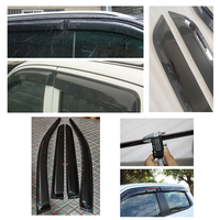 Déflecteurs de Vitres de Voiture Noirs de 3 mm d'Épaisseur pour Hilux Travo 2026 – Pare-Pluie et Pare-Soleil – Accessoires Extérieurs