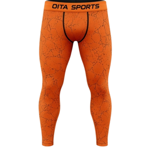 Ensemble de vêtements de sport pour homme, manches longues et leggings, Orange Active Performance Training, compression, fitness, entraînement, gym, sportswear, athlétique - Product Image 4
