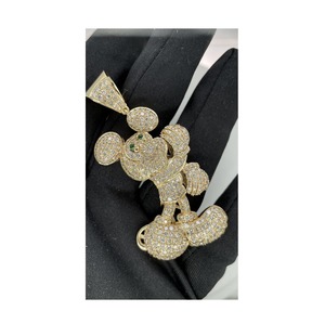 Nueva Colección de Collares con Colgante de Mickey Mouse Estilo Hip Hop para Mujer, Colgante de Moissanita, Joyería de Moda - Product Image 4