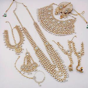 Exquisita gargantilla Kundan hecha a mano con cuentas colgantes, nueva colección de joyería Patwa, accesorios nupciales de estilo étnico Bollywood para mujer - Product Image 3