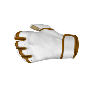 Gants de frappe en cuir blanc et marron, rembourrés, avec fermeture auto-agrippante, support de poignet, légers, unisexes, pour entraînement adulte - Product Image 4