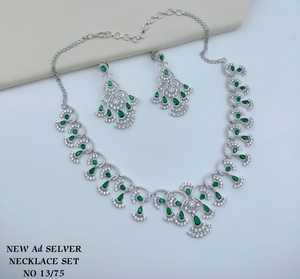 Conjunto de collar de lujo chapado en plata con diamantes americanos, elegante diseño de ondas, piedras de circonita cúbica rojo rubí y rosa, para novias. - Product Image 5