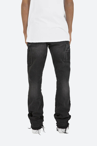 2026 En gros Jeans en denim non déchirés pour hommes, coupe droite, élastiques, style ample et baggy, tendance - Product Image 3