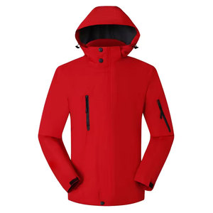 Veste coupe-vent à capuche bleue pour homme Econex Sports, poches zippées, vêtements d'extérieur sportifs d'hiver, coupe régulière, extérieur en polyester/coton - Product Image 6