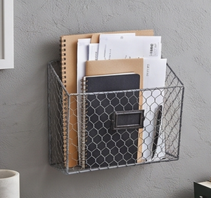 Fine Quality Metal <b>Wire</b> <b>Storage</b> <b>Basket</b> Rectangle Hanging Rustic Style Multi-Purpose Organizing <b>Basket</b> - Product Image 3