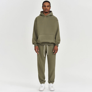 Unisex XXL Custom Print Heavyweight Plus Size <b>Tracksuit</b> Set Breathable Sweatpants Hoodie Logo Eco-Friendly 100% Cotton Summer - Product Image 5