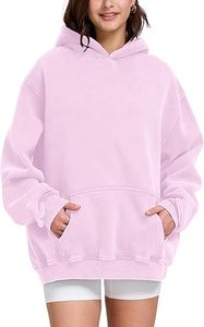 Women's Vintage Acid Wash Hoodies Oversized Distressed Pullover <b>Sweatshirt</b> Heavyweight Fleece Streetwear Couple baby pink hoodie - Product Image 2