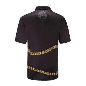 Camiseta de Golf Personalizada con Cierre OEM para Hombre, de Secado Rápido, Manga Corta, Estampado Digital Deportivo, Vintage, Poliéster/Algodón, Logotipo Frontal - Product Image 4