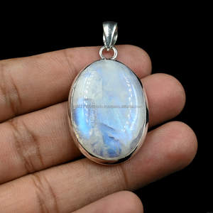 Colgante de Plata de Ley 925, joyería étnica hecha a mano, colgante de piedras preciosas reales, regalo de aniversario para mamá, colgante Vintage - Product Image 2