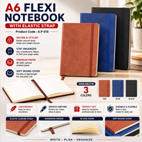 Carnet de planification A5 en bambou de qualité supérieure, texture bois, reliure rigide cousue, fermeture élastique, marque-page métallique, ruban, écologique