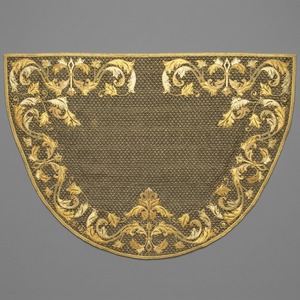 Handcrafted Ceremonial Hanging Banner Made From Premium <b>Net</b> Fabric and Decorated With Intricate Gold Bullion <b>Wire</b> Embroidery - Product Image 1