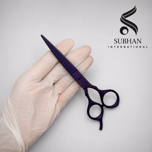 Tijeras de Barbero de Alta Calidad, Tijeras para Cortar Cabello de Acero Inoxidable Color Morado, Tijeras Manuales para el Cuidado del Cabello, con Logotipo Personalizado - Product Image 5