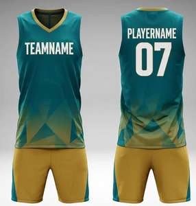 Maillot de basket-ball pour hommes personnalisé par sublimation, conception OEM, séchage rapide, respirant, 100% polyester, uniforme de basket-ball universitaire, logo d'équipe - Product Image 5