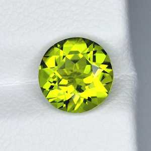 Peridoto natural de corte redondo, piedra preciosa suelta, peridoto verde, piedra de nacimiento de agosto, para la fabricación de joyas, proveedor mayorista - Product Image 1
