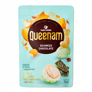Venta al por mayor de Dragees HALAL de excelente calidad con envío global, OEM/ODM, 75G, Snacks de almendras y anacardos recubiertos de chocolate con algas marinas - Product Image 1