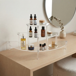Expositor Acrílico Transparente Moderno, Desmontable y Removible, Organizador de Niveles para Cosméticos, Joyería, Coleccionables y Artículos Promocionales - Product Image 1