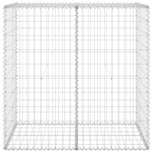 Muro in gabbioni di acciaio zincato con coperture, dimensioni 100x60x100 cm - Product Image 3