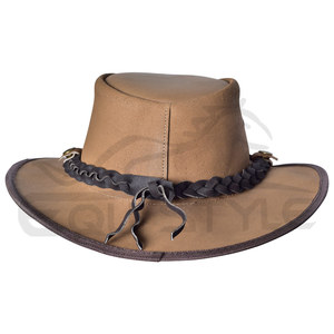 Sombrero de Cuero Estilo Australiano, Unisex, de Moda, Marca Privada, Fabricante OEM, Protección UV, para Viajes al Aire Libre, Sombreros Vaqueros - Product Image 2