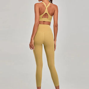 Ensemble de sport 2 pièces côtelé et respirant pour femme, grande taille, résistant à l'eau, réversible, couleur unie, écoresponsable, style mode - Product Image 5