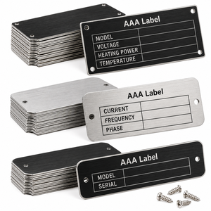 Technical Data Plate Custom Metal <b>Machine</b> Nameplate for Industrial Equipment OEM Factory - Product Image 1